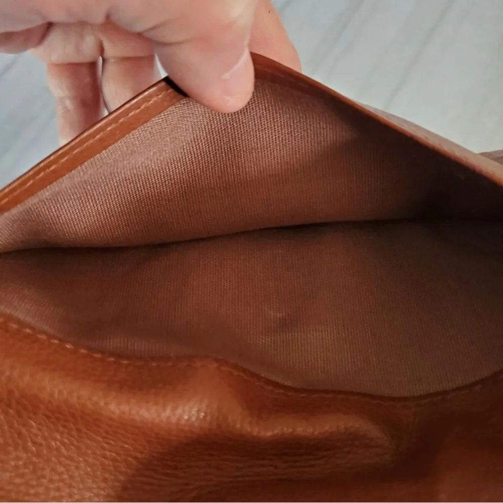 Vintage Fossil Brown Real Genuine Leather Weathered Worn Distressed Wallet